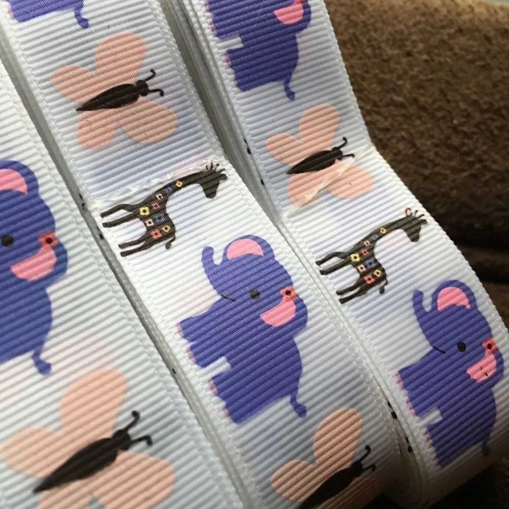 Grosgrain Ribbon 7/8” 5 yards 5/$20 giraffe safari